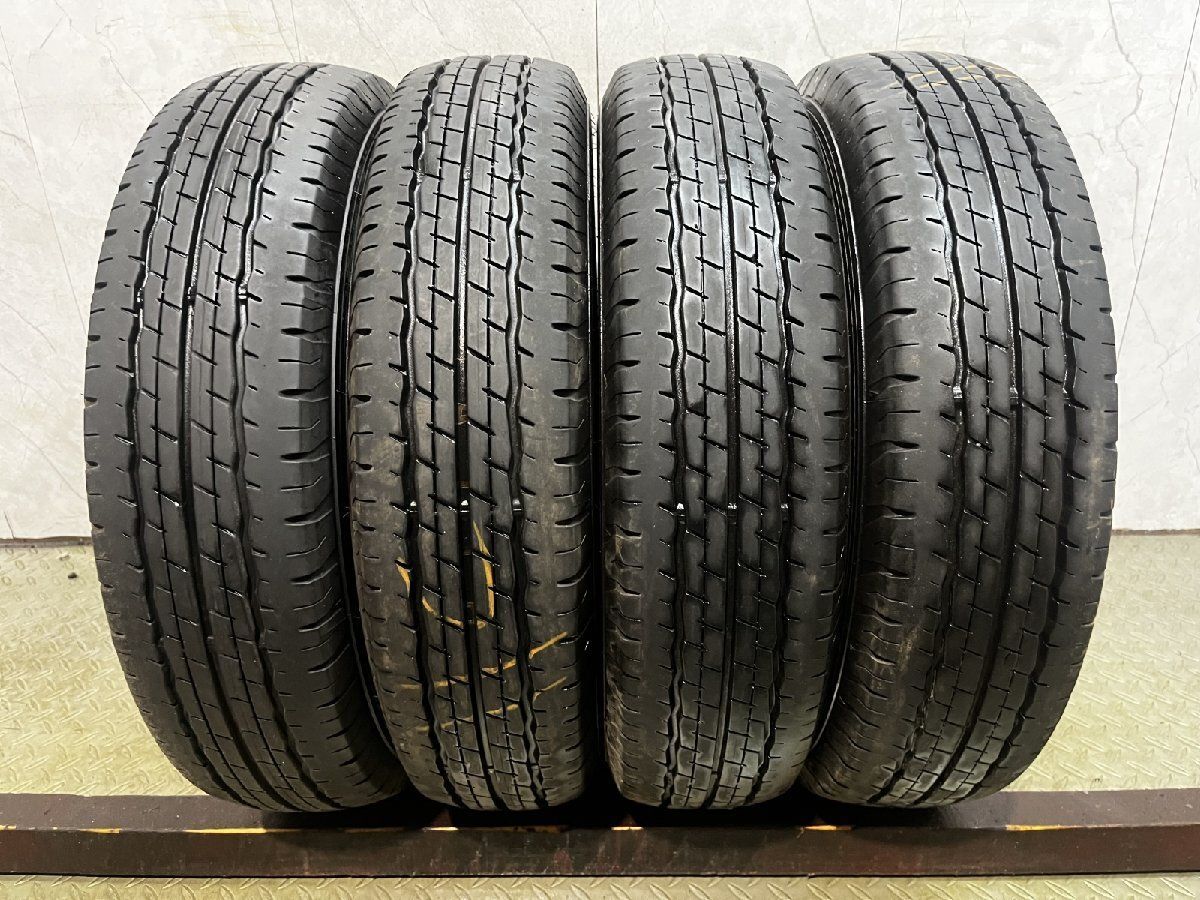 DUNLOP SP175L 155/80R14 88/86N LT 14インチ 夏タイヤ 4本 23～24年製 バリ溝 プロボックス サクシード等　　(KTX079)
