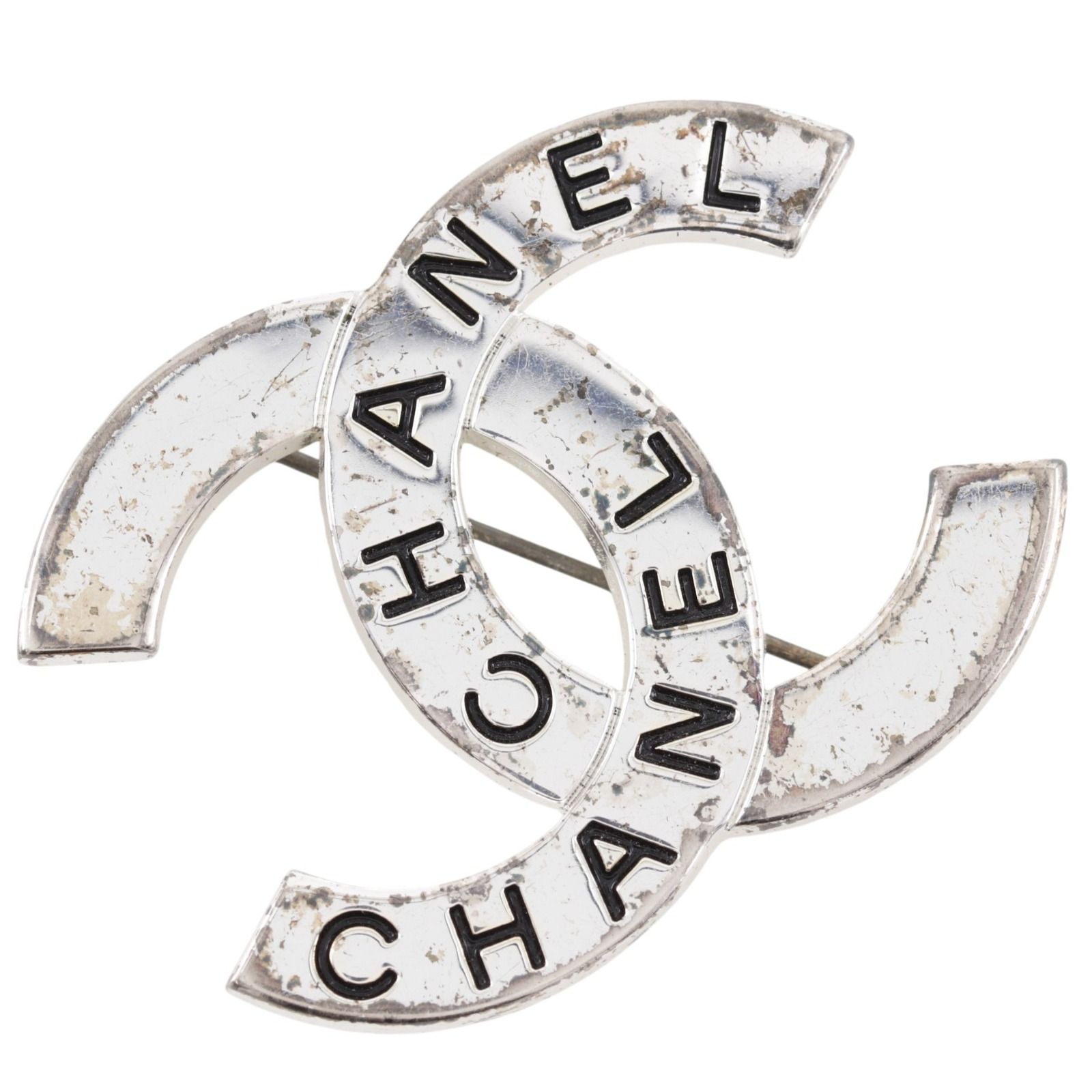 【CHANEL】シャネル ココマーク ロゴ 金属製 シルバー 98P レディース 17.0g ブローチ