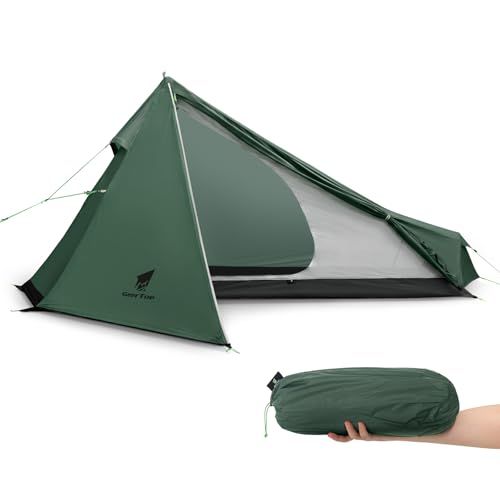 Geer Top テント 1人用 ソロテント ワンポールテント 超軽量 900g コンパクト 設営簡単 耐水圧6000mm 前室付き 20Dナイロン キャンプ ツーリング ハイキング 旅行 登山 徒歩 自転車 バイク 釣りmt f85d8c83
