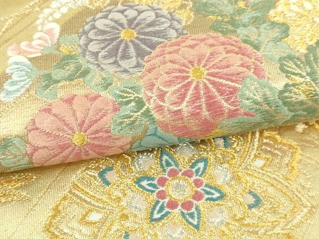 平和屋本店▽六通柄袋帯 草花華文 本金箔 正絹 逸品 DABI1366sf - メルカリ