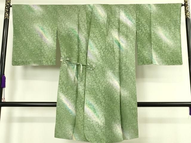 平和屋着物∞極上　道中着　スリーシーズン　春夏秋　塵除け　ロング丈　草花紋紗　暈し染め　逸品　未使用　DZAB7521kh6