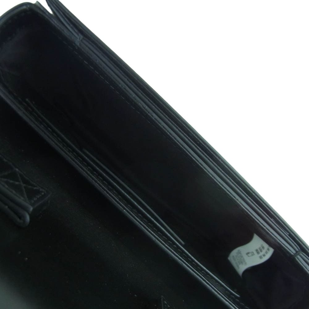 DIESEL ディーゼル X08396 1DR メタル Dロゴ レザー クロスボディ バッグ ショルダー ハンドバッグ ブラック系【中古】