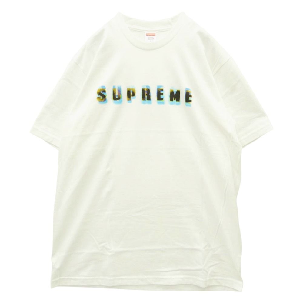 Supreme シュプリーム 23SS STENCIL TEE ステンシルロゴ プリント Tシャツ 半袖カットソー ホワイト系 L【極上美品】【中古】 6,859円