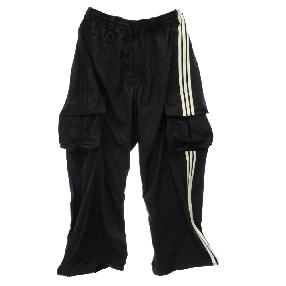 Y-3 Yohji Yamamoto ワイスリー ヨウジヤマモト KF1087 NYLON WIRED 3 STRIPES CARGO PANTS 3ストライプス ナイロン ワイヤー カーゴパンツ ブラック系 M【極上美品】【中古】