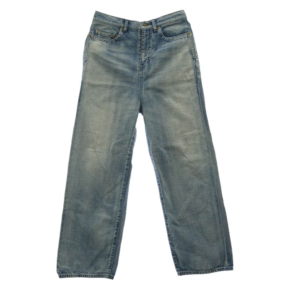 SAINT LAURENT サンローラン 20AW 624574 Y00WA Washed Wide Denim Pant ウォッシュド ジップフライ ワイド デニム パンツ 29 ブルー系 29【中古】