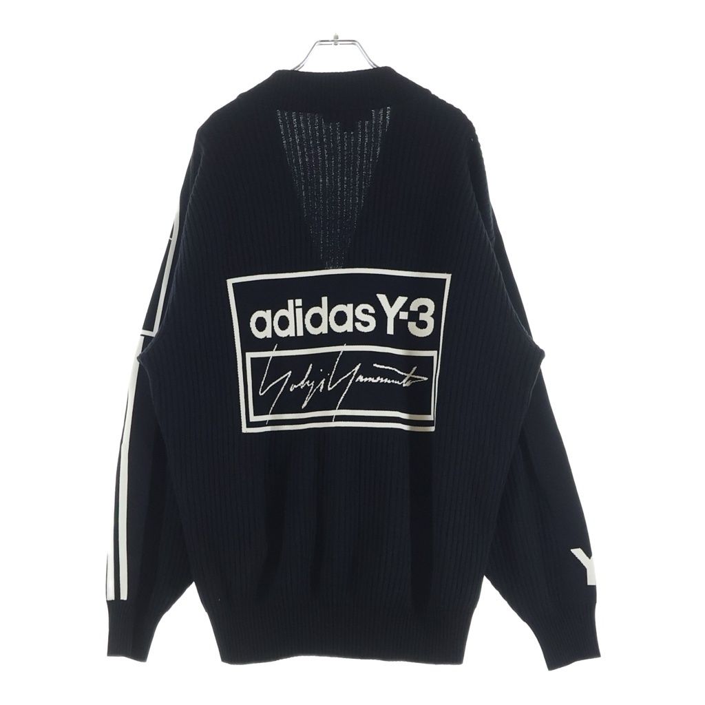 Y-3 (ワイスリー) 20SS U TECH KNIT CARDIGAN バックロゴ刺繍 テック ニット カーディガン ブラック FJ0380