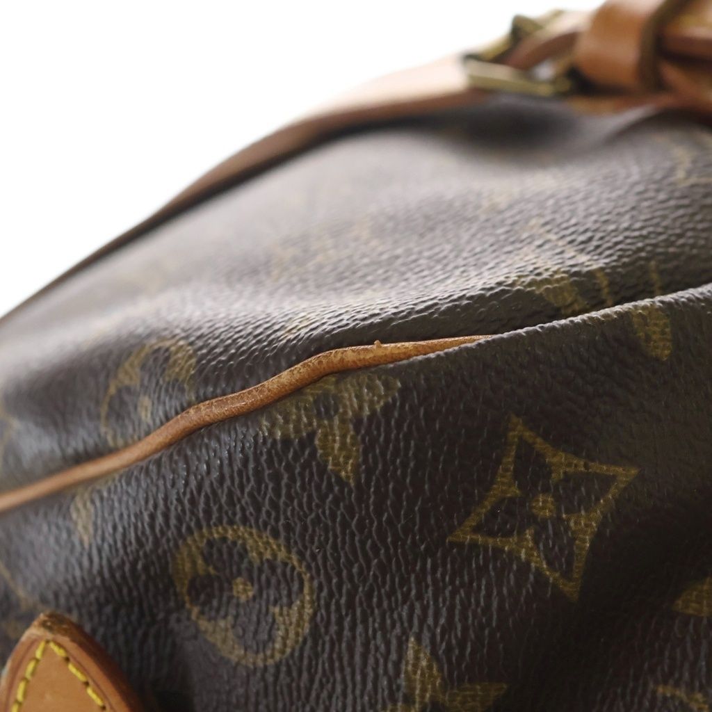 LOUIS VUITTON (ルイヴィトン) モノグラム ソミュール43 PVC レザー ショルダーバッグ ブラウン M42252