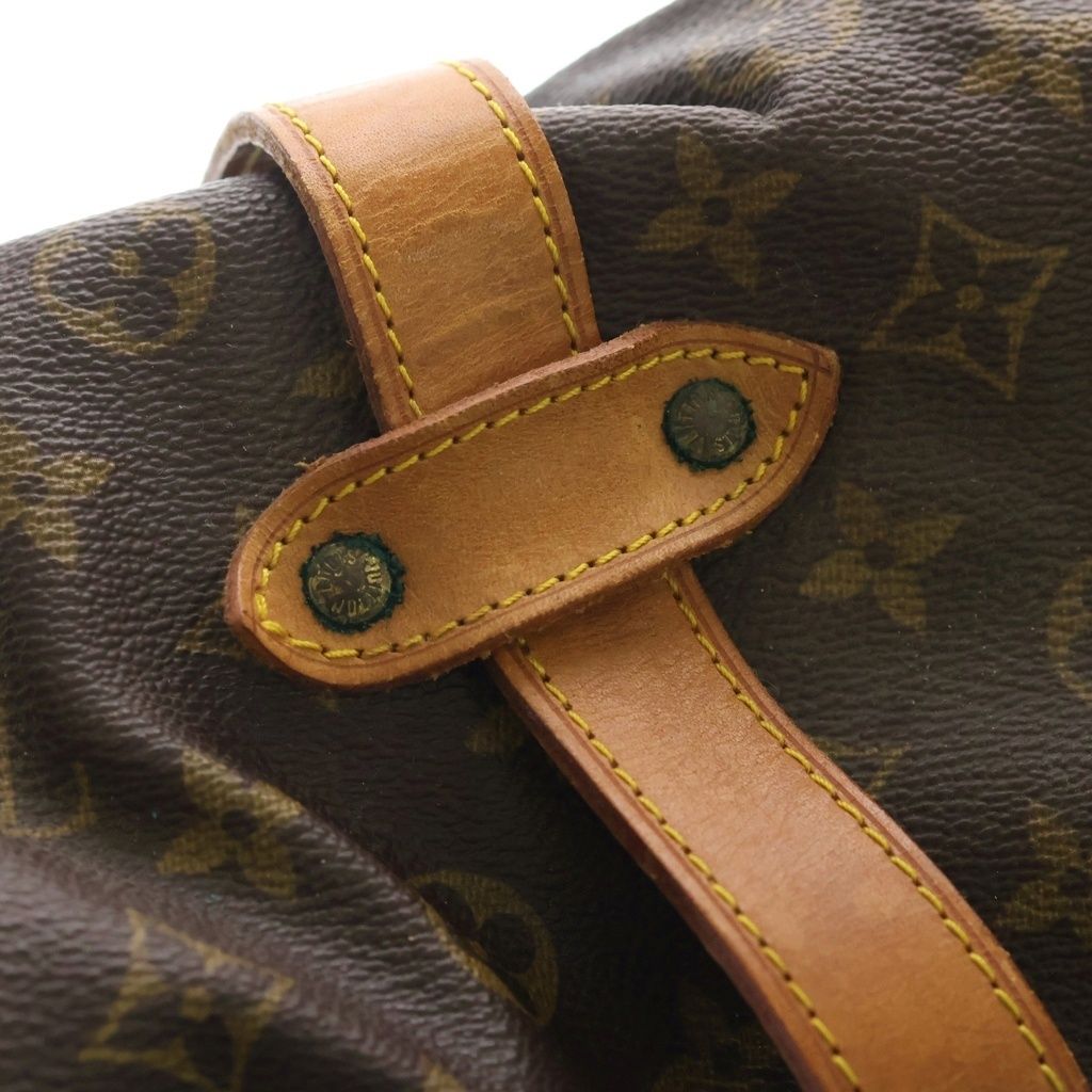 LOUIS VUITTON (ルイヴィトン) モノグラム ソミュール43 PVC レザー ショルダーバッグ ブラウン M42252