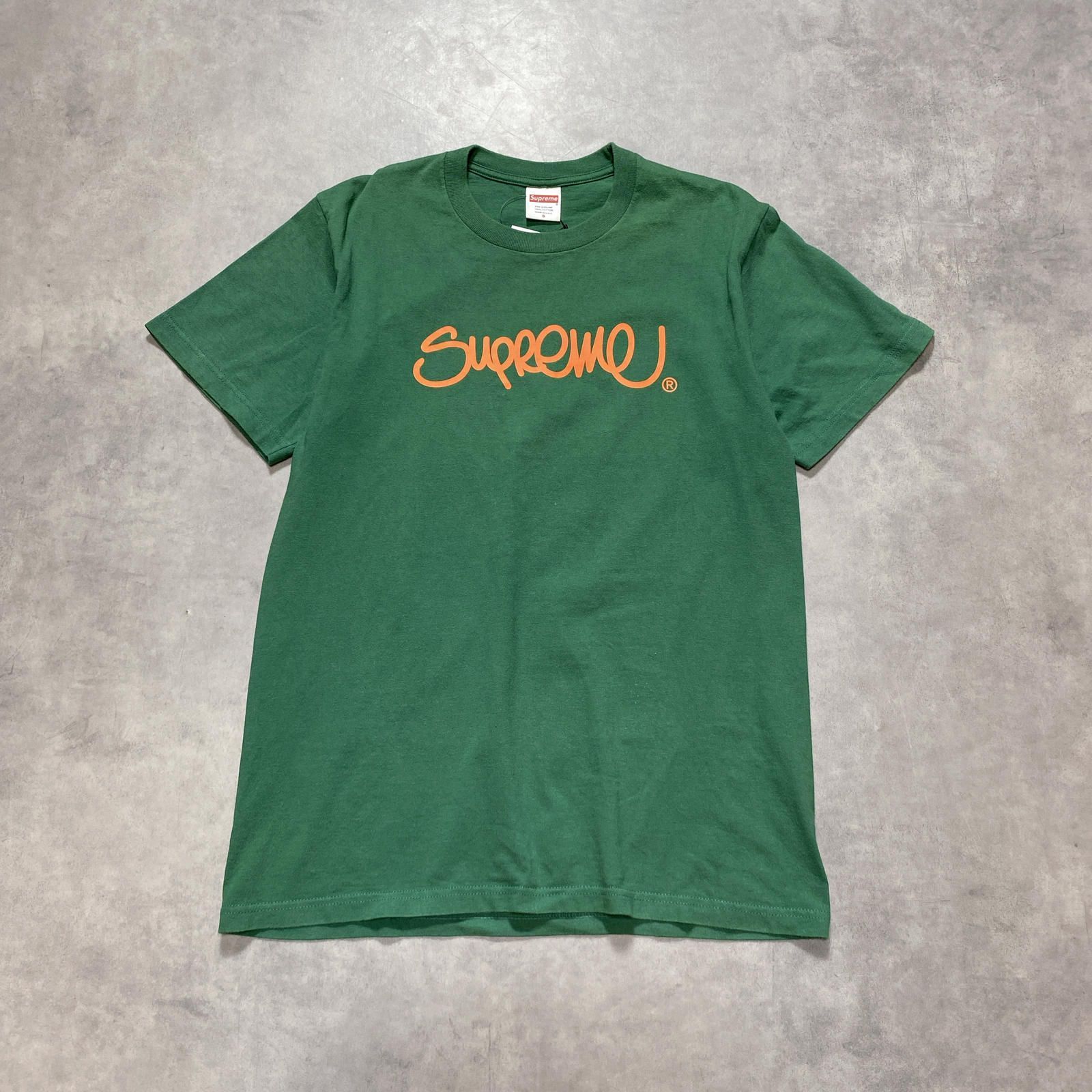 GQ6164◇Supreme : USA製 Handstyle Tee◇S◇グリーン シュプリーム ハンドスタイル Tシャツ 半袖