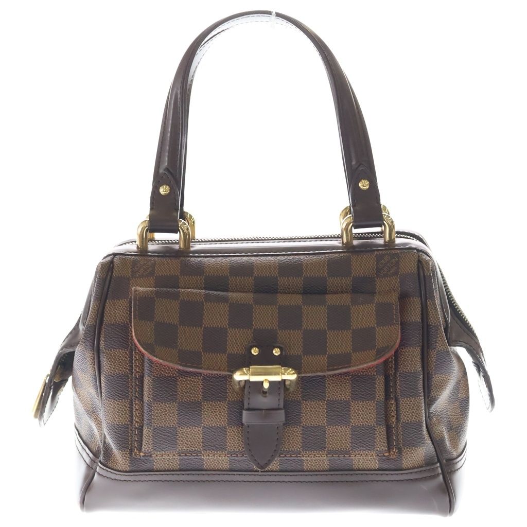 LOUIS VUITTON (ルイヴィトン) ダミエ エベヌ ナイツブリッジ PVC レザー ハンドバッグ ブラウン N51201