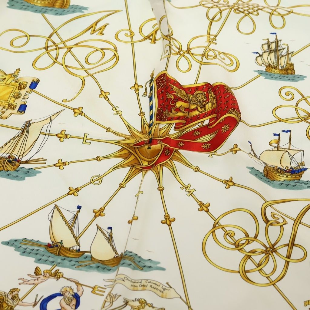 HERMES (エルメス) カレ90 スカーフ VOILES DE LUMIERE 光の帆船