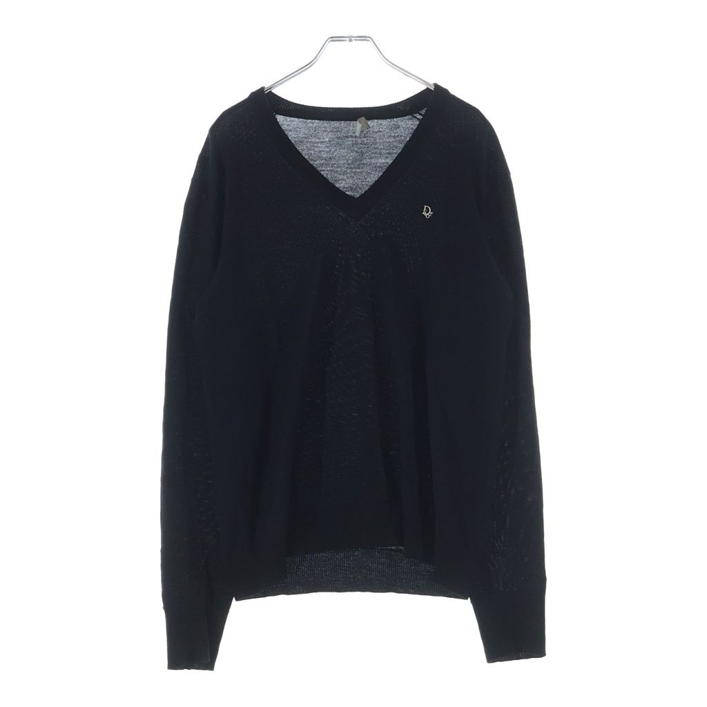 Dior Homme AW04 Vネック　ロゴ　エポレット　セーター Dior HOMME (ディオールオム) 04AW エディ期 CDロゴ刺繍 Vネック
