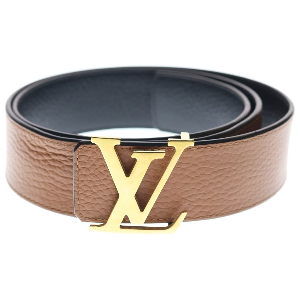 LOUIS VUITTON (ルイヴィトン) サンチュール LVイニシャル ベルト ブラウントリヨン レザー ブラウン M9151