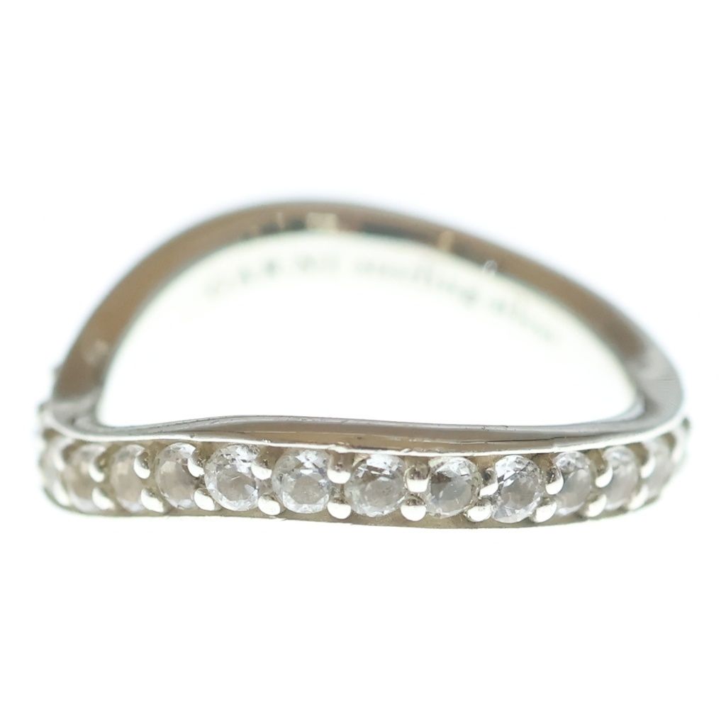 GARNI (ガルニ) CURVED ETERNITY RING ラインストーン カーブドエタニティリング シルバー