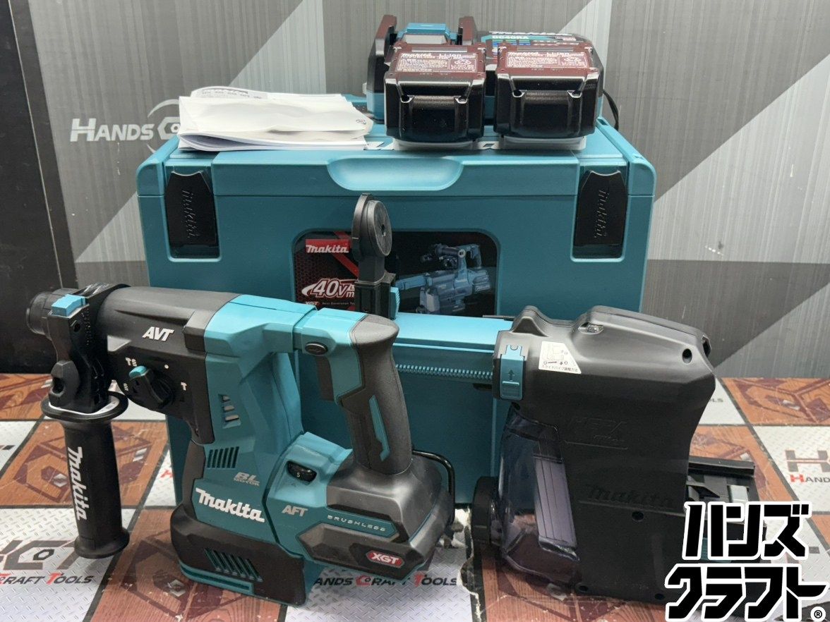 〇【送料無料】【未使用】マキタ Makita HR001GRDXV 充電式ハンマドリル 40Vmax バッテリ×2・充電器付き【ハンズクラフト佐賀】【中古】
