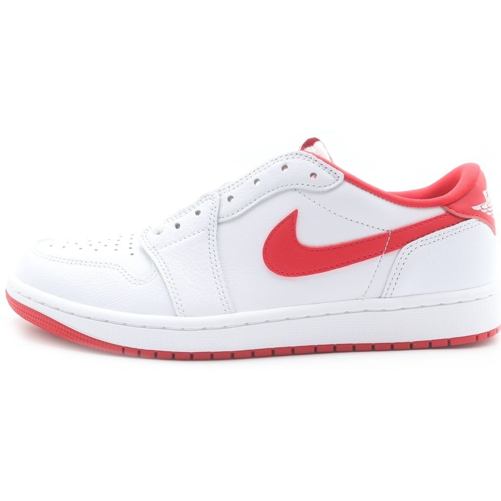 NIKE (ナイキ) AIR JORDAN 1 RETRO LOW OG WHITE AND UNIVERSITY RED CZ0790-161 エアジョーダン1 レトロ ローカットスニーカー レッド/ホワイト US9.5/27.5cm