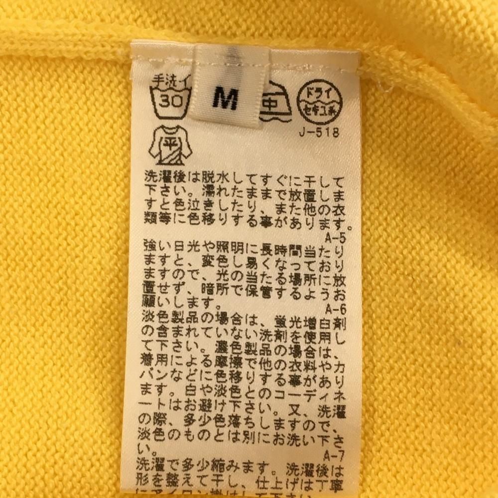 ジュンアンドロペ ニットベスト イエロー フロントボール レディース M
