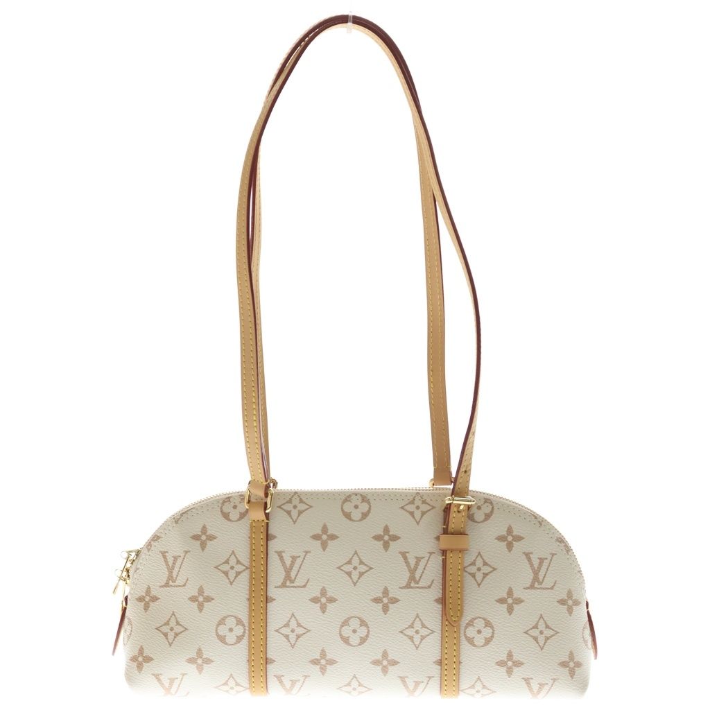 LOUIS VUITTON (ルイヴィトン) モノグラム・デュンヌ キャンバス スクワイア ハンドバッグ ホワイト×ベージュ レザー×PVC EW M2A457 ゴールド金具 137,500円