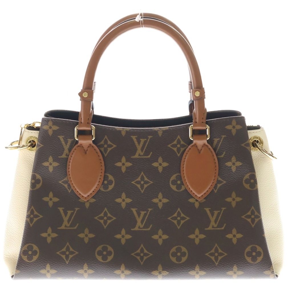 LOUIS VUITTON (ルイヴィトン) モノグラム ヴァンドームBB クレーム 2WAYハンドバッグ ショルダーバッグ ブラウン×アイボリー レザー×PVC M46495 ゴールド金具