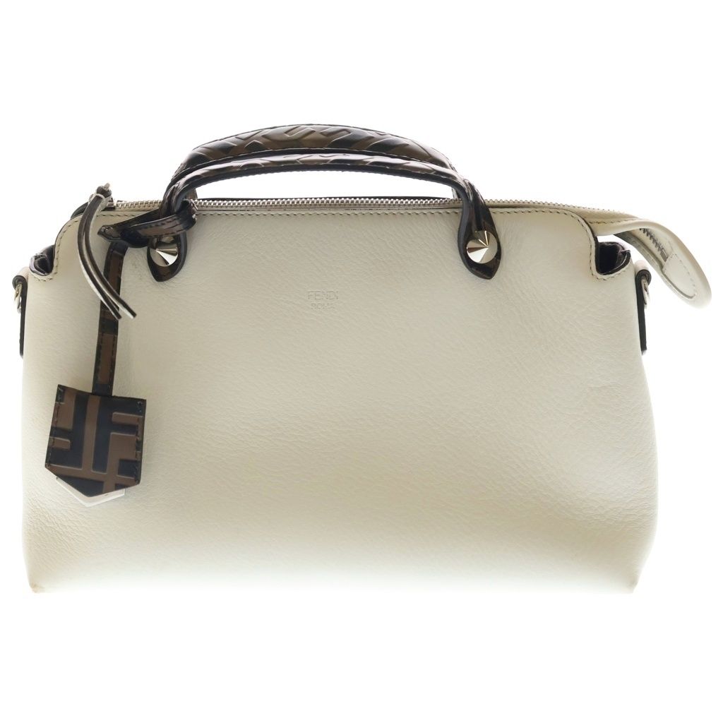 FENDI (フェンディ) バイザウェイ ミディアム レザー 2WAY ハンドバッグ ショルダーバッグ ホワイト 8BL146