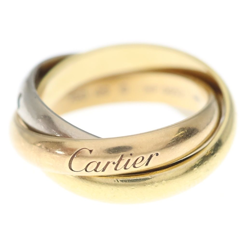 Cartier (カルティエ) トリニティ 5PD リング イエローゴールド×ホワイトゴールド×ピンクゴールド Au750YG/PG/WG #49