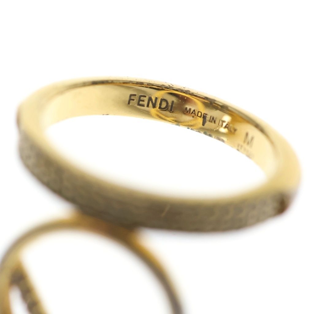 FENDI フェンディ F Is クリスタル メタルリング ゴールド FENDI (フェンディ) F Is クリスタル メタルリング ゴールド - メルカリ