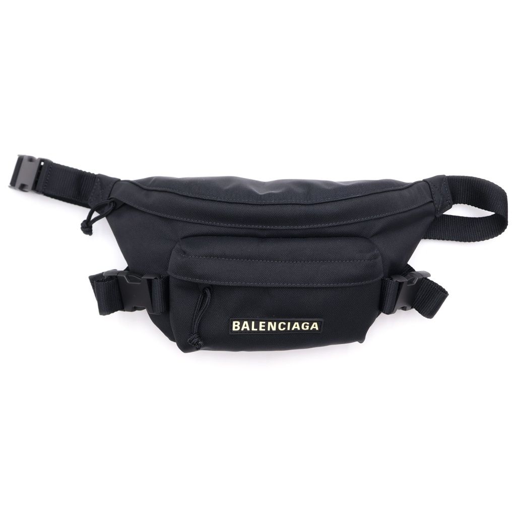 BALENCIAGA (バレンシアガ) スキーウェア ボディバッグ ウエストバッグ ショルダーバッグ ブラック ナイロン 770881