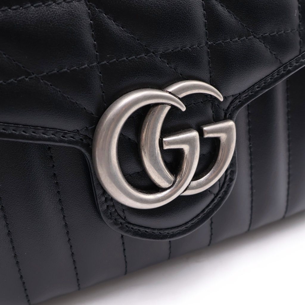 GUCCI (グッチ) GGマーモント チェーンショルダーバッグ 2WAYクラッチ