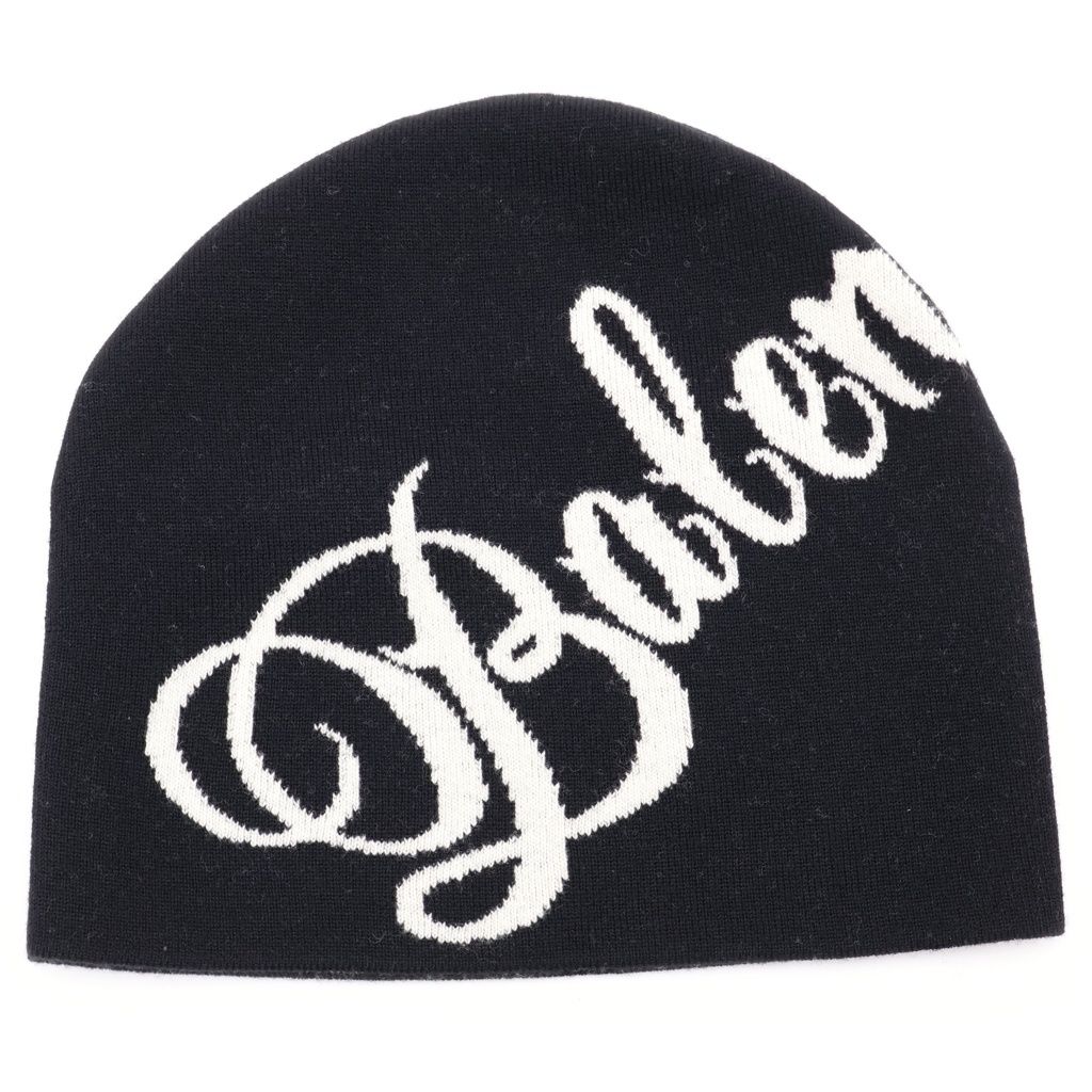BALENCIAGA (バレンシアガ) Black Wool Beanie ロゴデザイン ウール