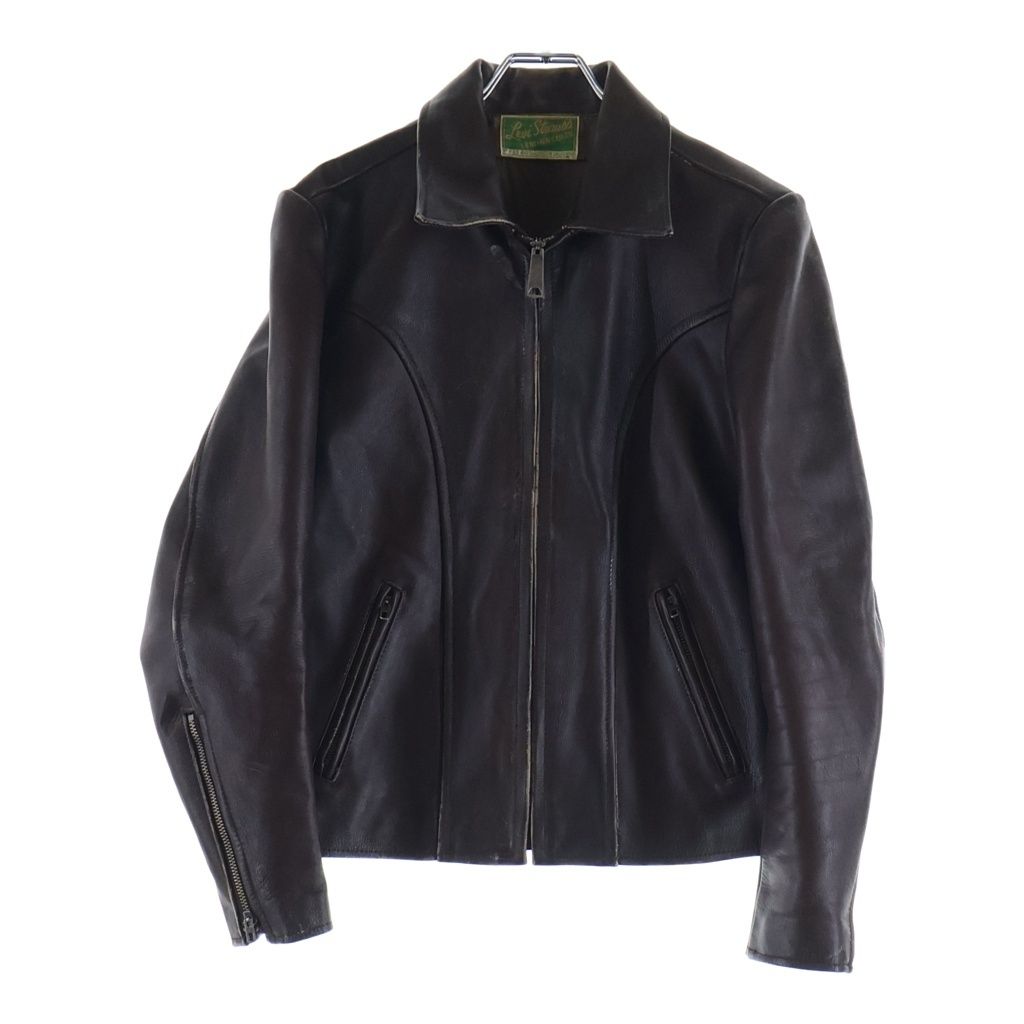 Levi's (リーバイス) カウレザー シングルライダースジャケット ブラウン J34140
