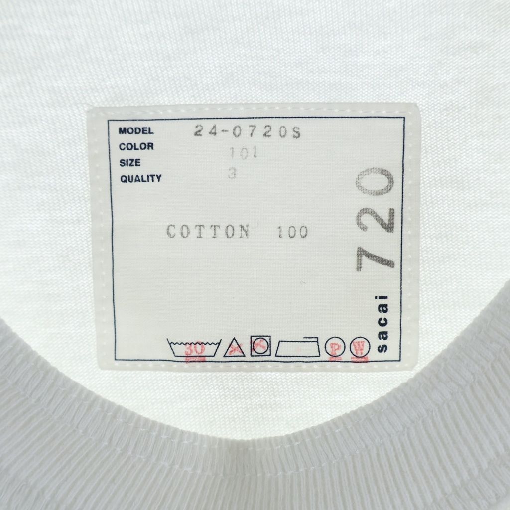 Sacai (サカイ) KNOW FUTURE プリント 半袖Tシャツ カットソー 24