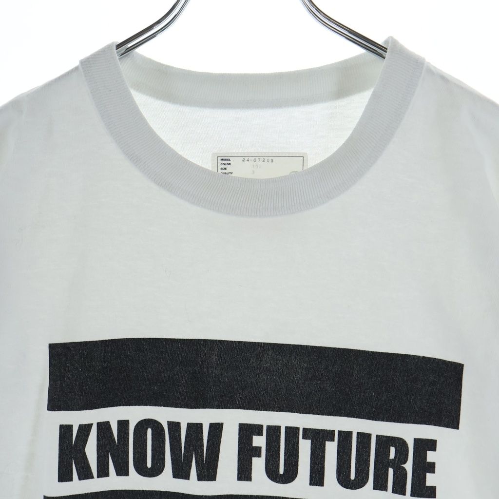 ✨希少✨ sacai KNOW FUTURE プリントTシャツ 異素材 フリル Sacai (サカイ) KNOW FUTURE プリント 半袖Tシャツ カットソー 24