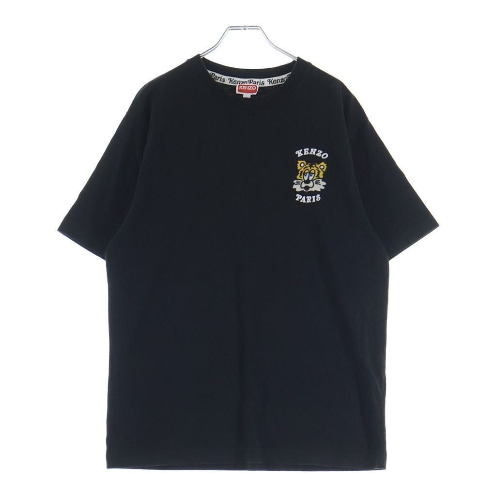 KENZO (ケンゾー) ベルディー マーケット エンブロイダリー 半袖Tシャツ カットソー FF58TS4824SG ブラック