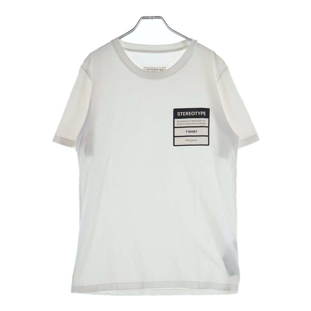 MM6 Maison Margiela (エムエムシックスメゾンマルジェラ) 19SS STEREO TYPE TEE ステレオタイプ 半袖Tシャツ カットソー コットン ホワイト S50GC0538 S22533 8,360円