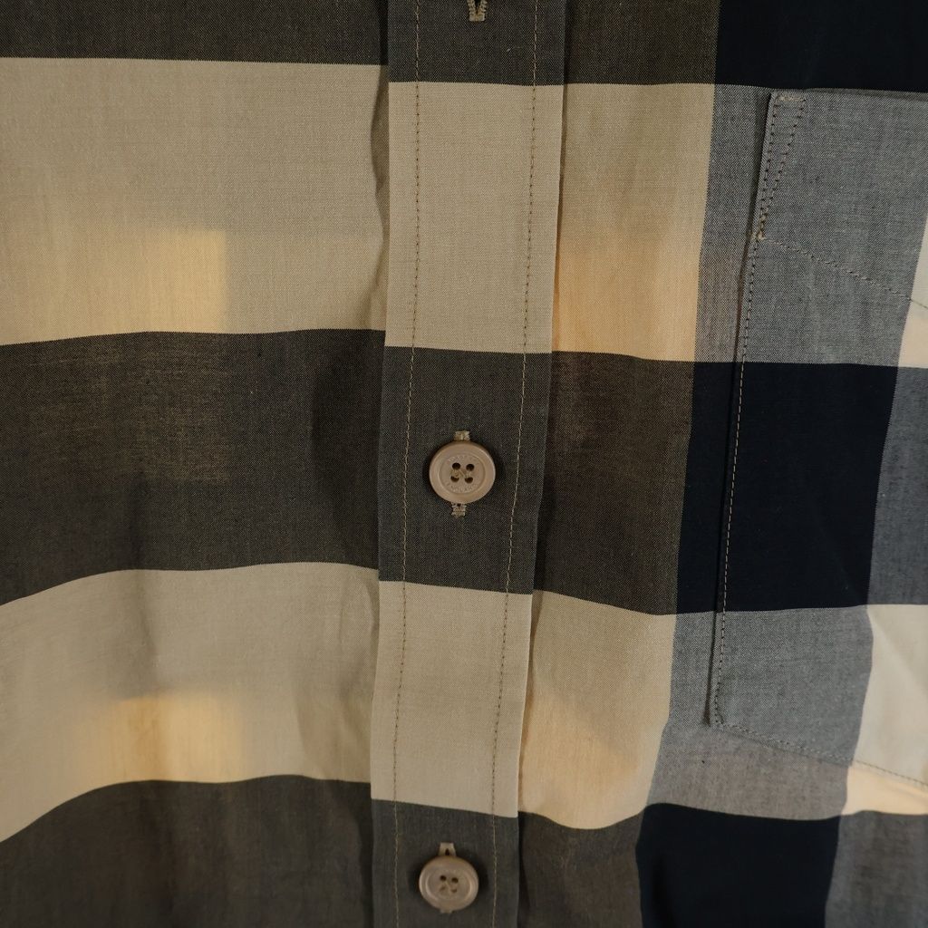 BURBERRY (バーバリー) メガチェック 長袖コットンシャツ レギュラー