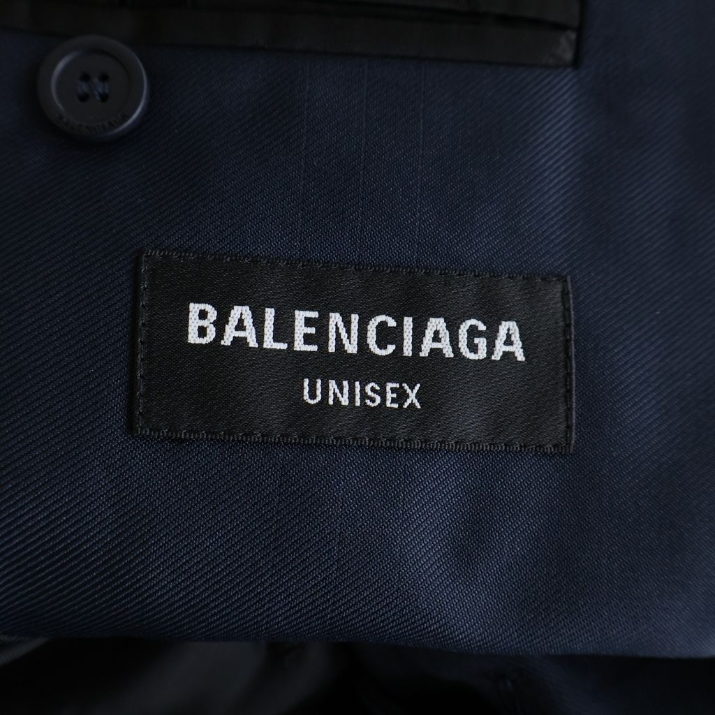 BALENCIAGA (バレンシアガ) Navy Oversized Single Jacket ネイビー