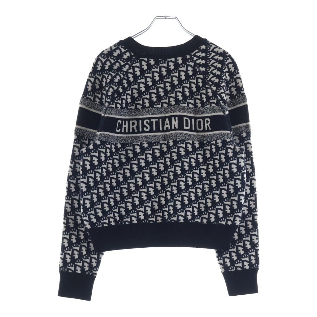 Christian Dior クリスチャンディオール Oblique Reversible Knit Sweater オブリーク リバーシブルニットセーター ネイビー Christian Dior (クリスチャンディオール) Oblique Reversible Knit