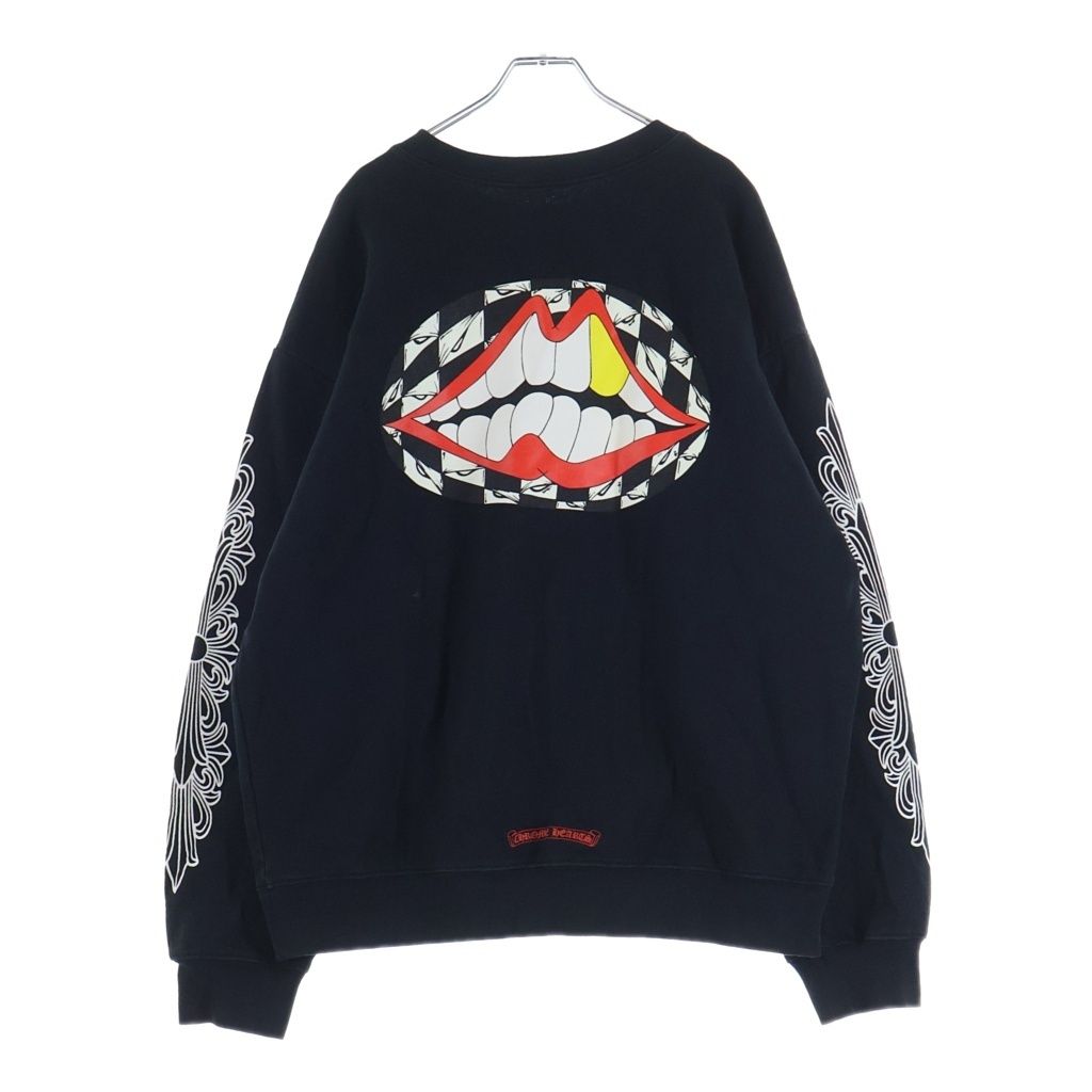 CHROME HEARTS (クロムハーツ) ×MATTY BOY 99 EYES CHOMPER SWTSHRT マッティボーイ フローラルクロス チョンパーバックプリントスウェットトレーナー ブラック 102,850円