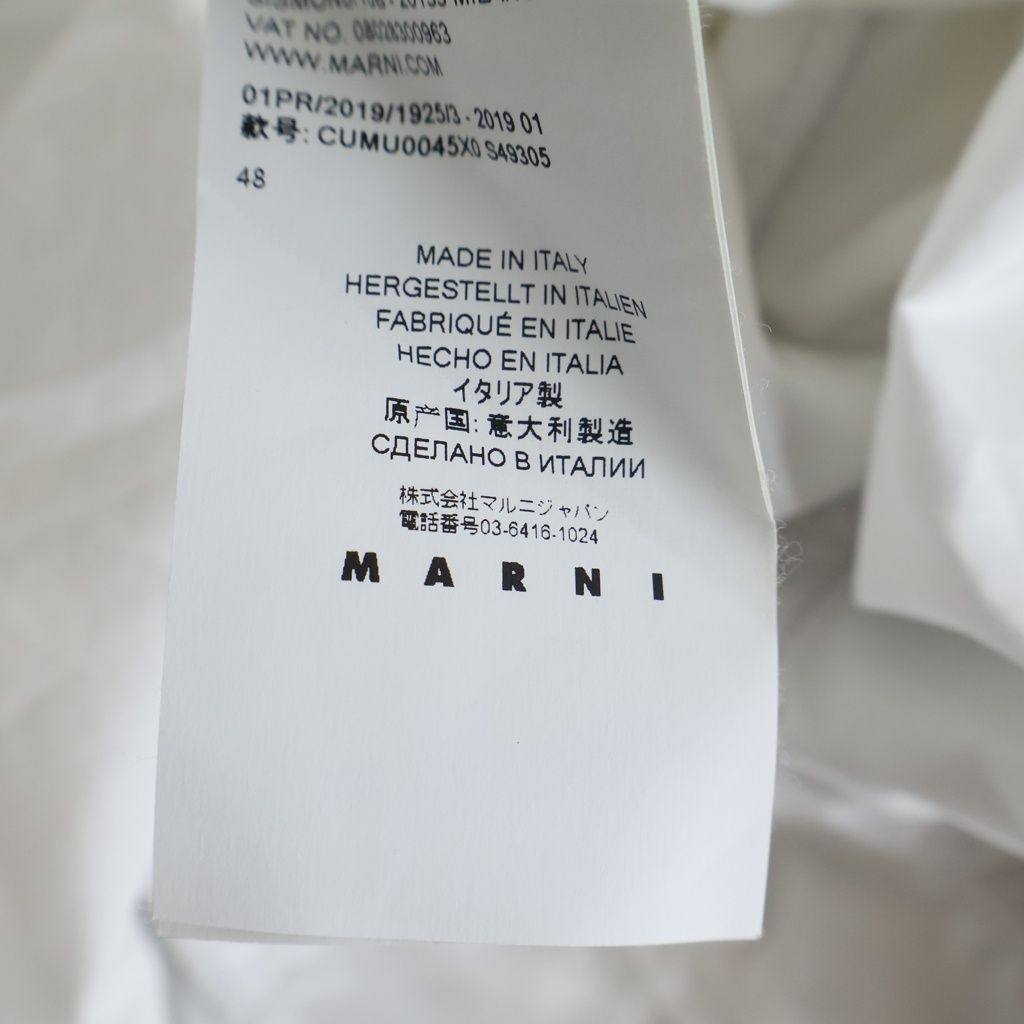 MARNI (マルニ) 19SS コットン ジップアップ ベースボール 半袖シャツ