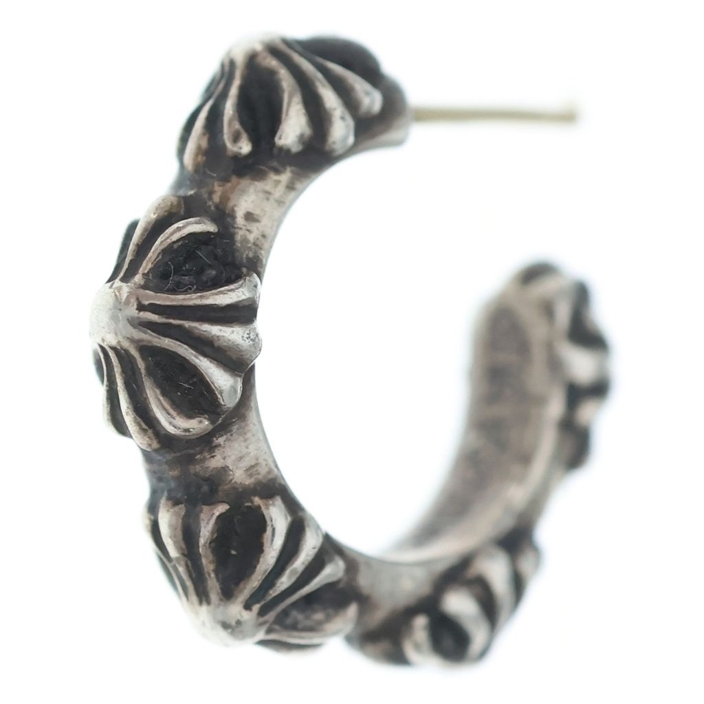 CHROME HEARTS (クロムハーツ) クロスバンド フープ ピアス シルバー