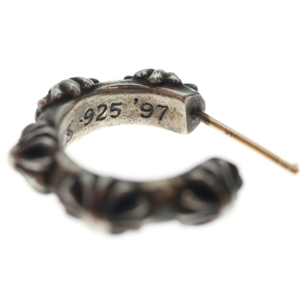 CHROME HEARTS (クロムハーツ) クロスバンド フープ ピアス シルバー