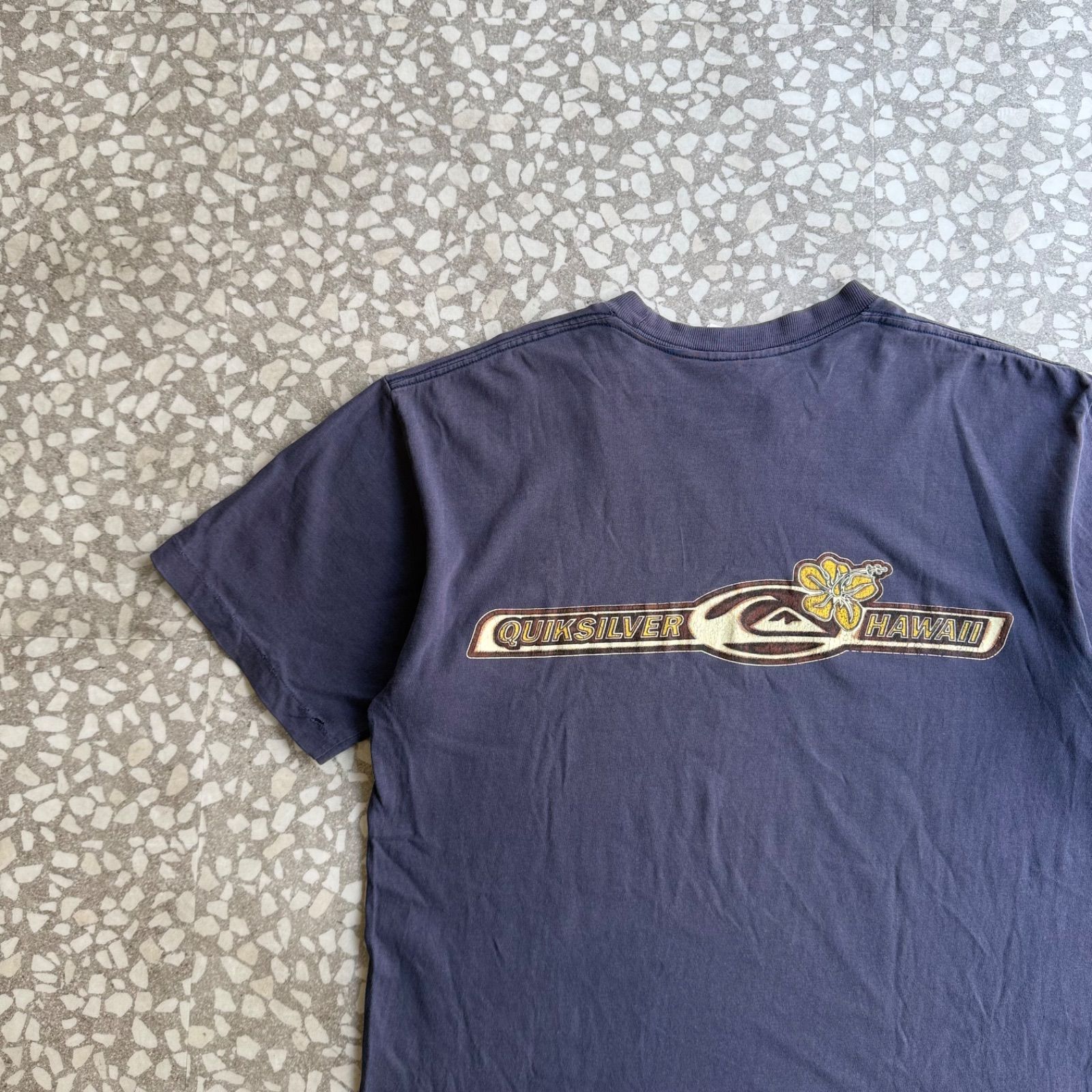 QUIKSILVER / 90’s Design T-shirt size M クイックシルバー　バックプリント　半袖　Tシャツ　ストリート　横ノリ　シングルステッチ　ロゴ 波乗り　サーファー
