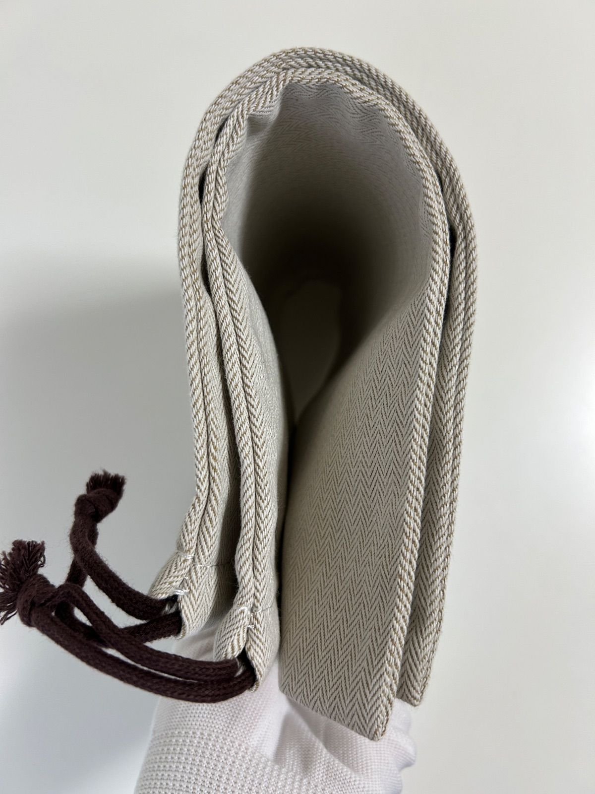 HERMES エルメス □種類 保存袋 ロゴ入り巾着袋 シューズケース