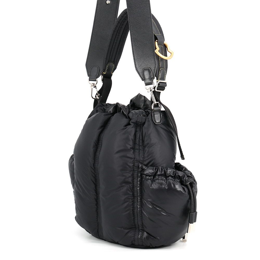 モンクレール ハンドバッグ パフ ナイロン MONCLER ２wayショルダー 黒