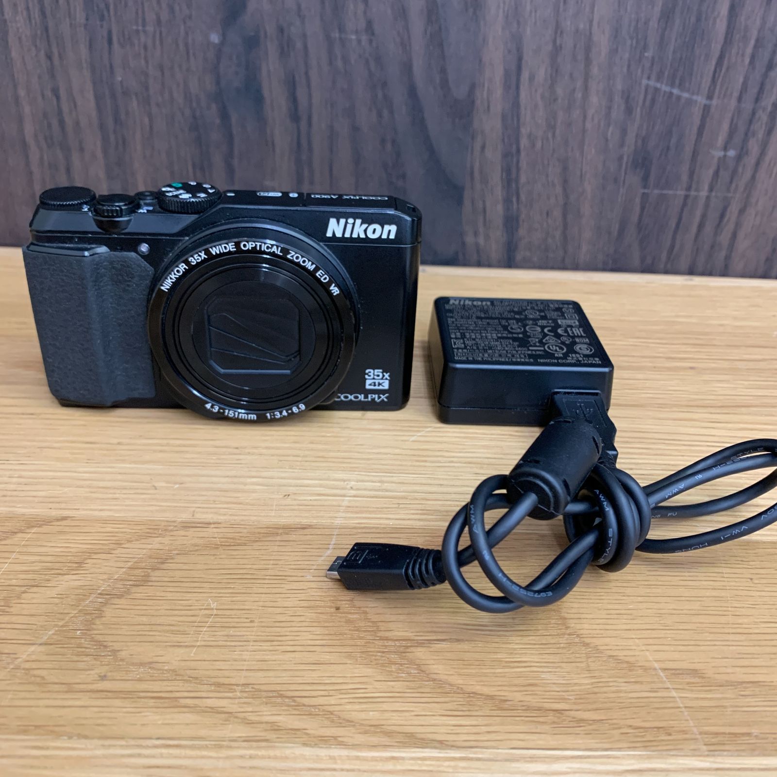 【動作確認済】Nikon COOLPIX A900 ブラック 光学35倍ズーム 4K動画対応 コンパクトデジタルカメラ 純正充電器付属 28,120円
