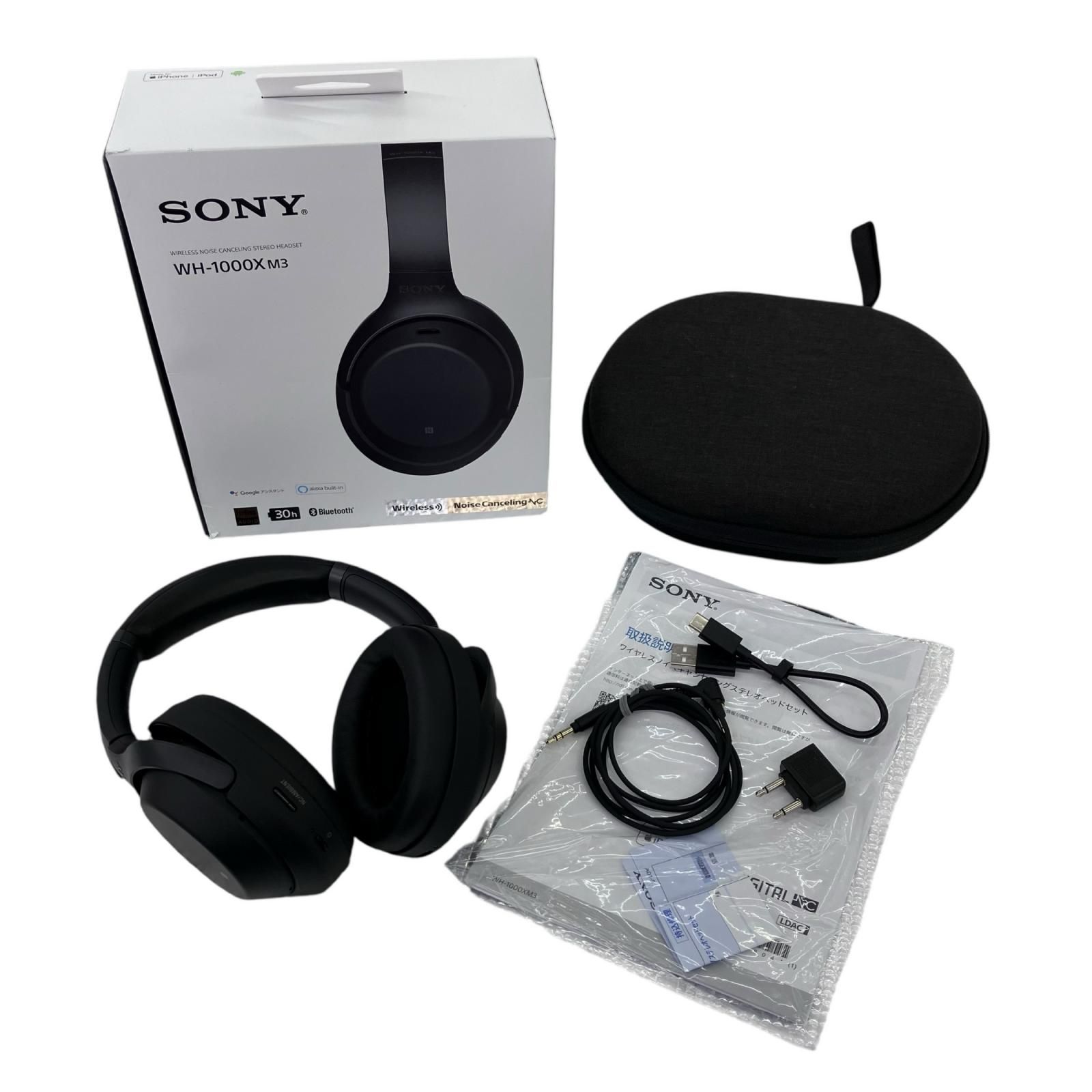186000 通電確認のみ SONY ソニー 現状品 ワイヤレスヘッドホン WH-1000X M3 ブラック