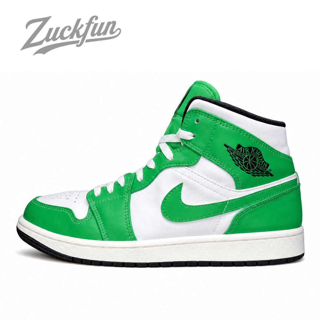 NIKE Air Jordan ミッドカットシューズ ホワイト/グリーン NIKE AIR JORDAN 1 MID エア ジョーダン 1 ミッド カット グリーン