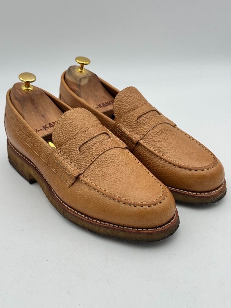 Grenson グレンソン コインローファー シボ クレープソール UK8.5E 目安27cm 13,860円