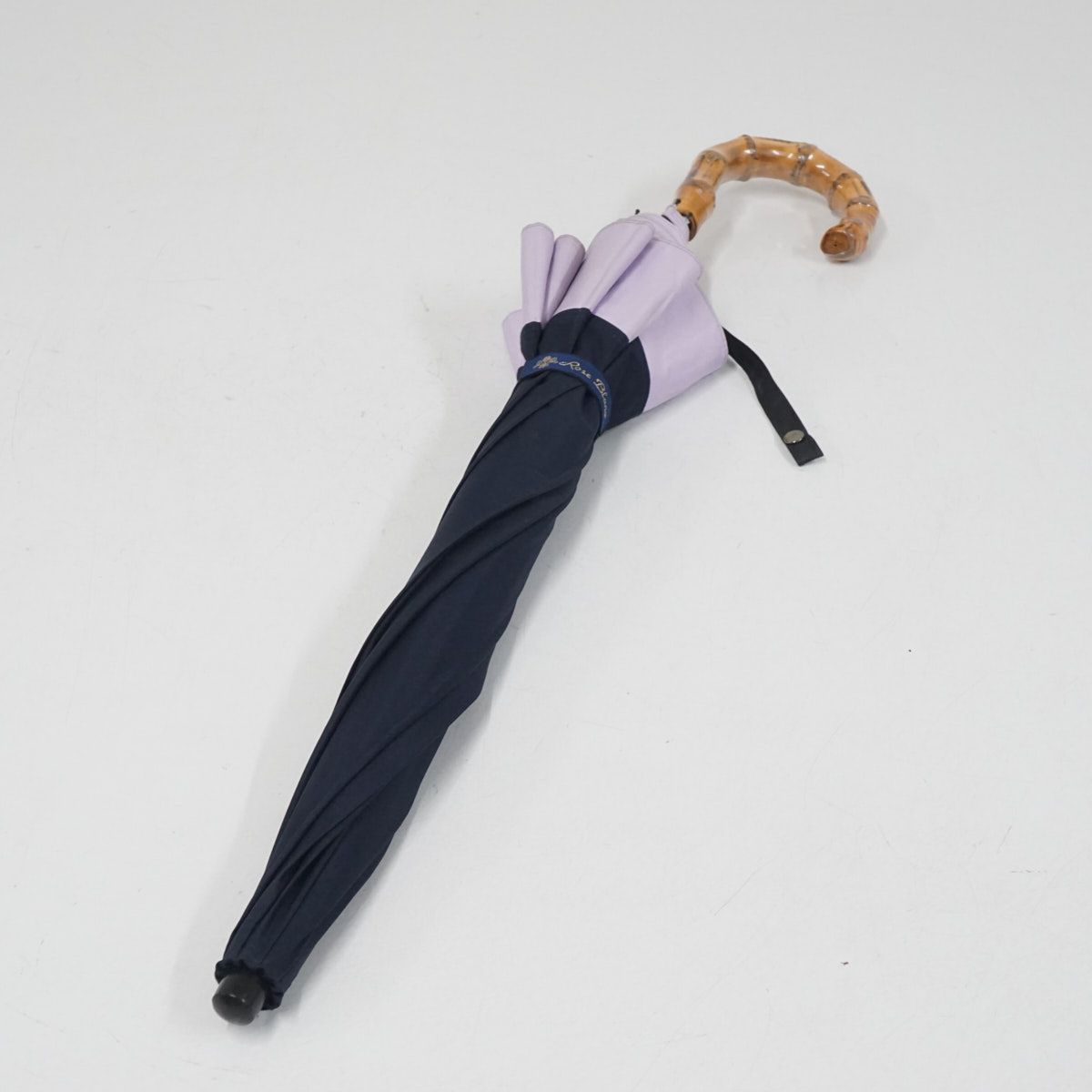 完全遮光折日傘 芦屋ロサブラン USED品 2段折 コンビ ネイビー