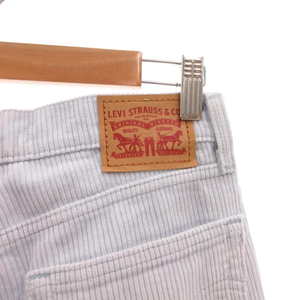 リーバイス Levi's コーデュロイパンツ ストレート ロゴ 27 水色